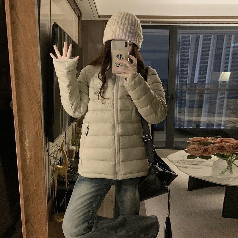 捡漏剪标女装小香风针织拼接短款加厚保暖棉服外套灰|undefined