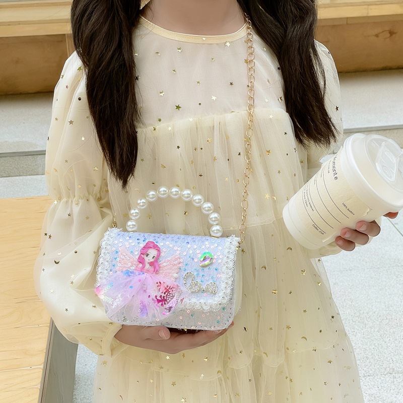 Bolsos para niñas, bolsos de dibujos animados para niñas, bolsos de estilo encantador, bolsos de hombro para bebés, bolsos de princesa
