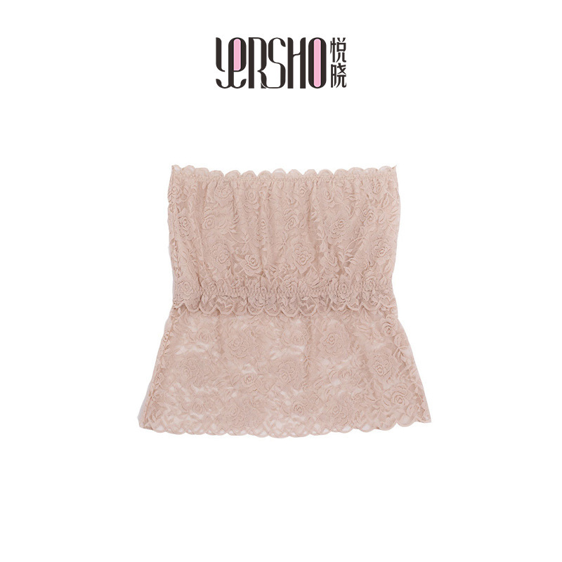 Yuexiao Mulberry Silk Summer Long Strapless Sexy Lace Base Anti-running Comfortable Breathable 1022