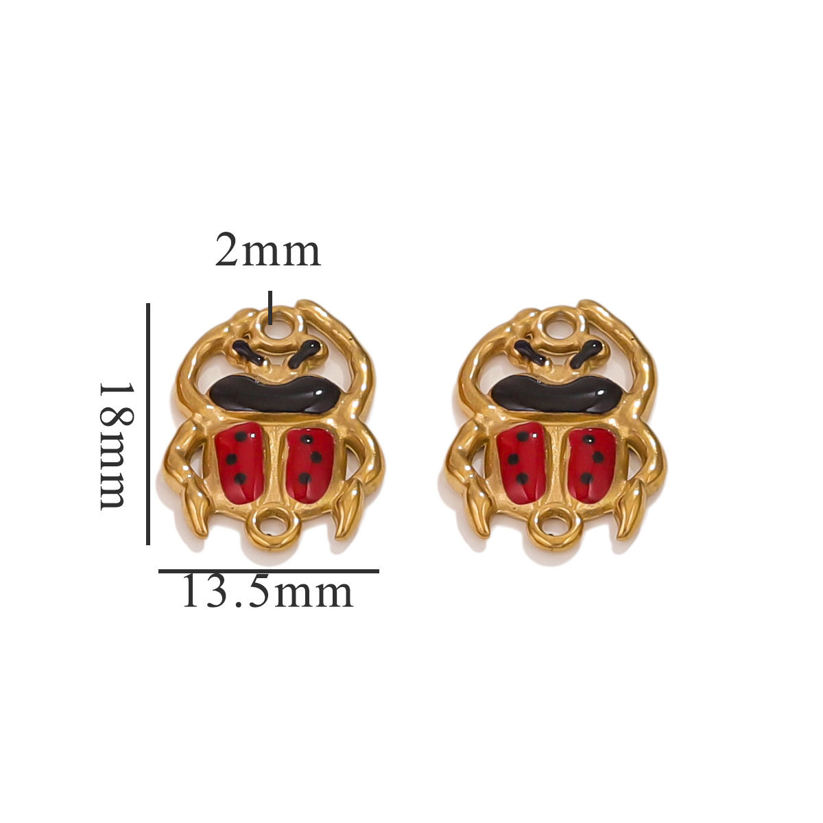 Acero inoxidable 3D retro esmalte colgante de goteo de aceite collar caricatura oso DIY accesorios joyería colgante mayorista