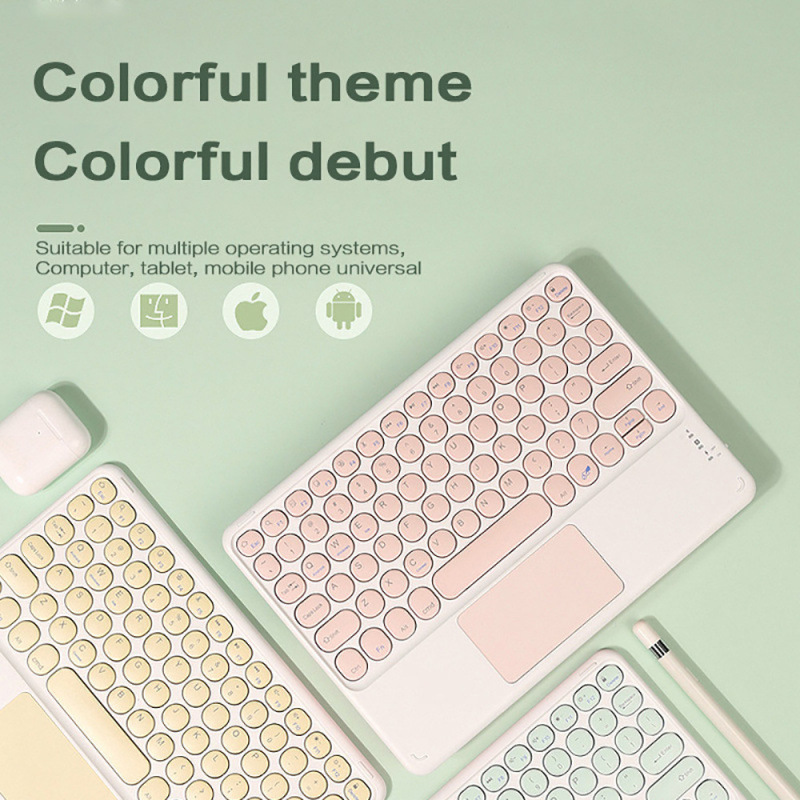 For Mobile Phone Tablet PC Bluetooth Keyboard Mouse Apple Samsung VIVO Round Hat Small Language Touch Wonderful Mute For Mobile Phone Tablet PC Bluetooth Keyboard Mouse Apple Samsung VIVO Round Hat Small Language Touch Wonderful Mute