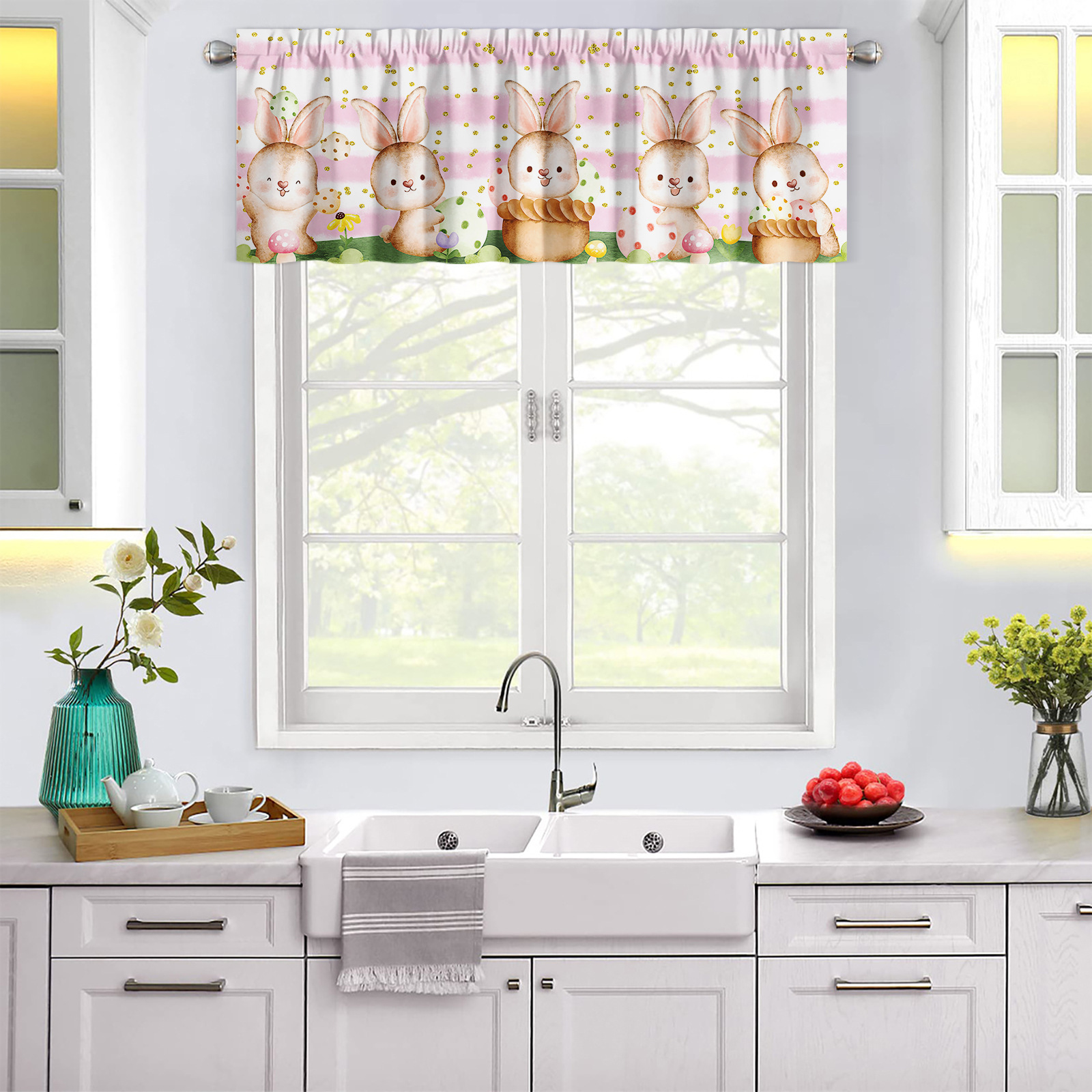 Amazon nuevo aceite verde vigoroso estética impresión cortina cortina curry cortina de decoración de dormitorio cortina