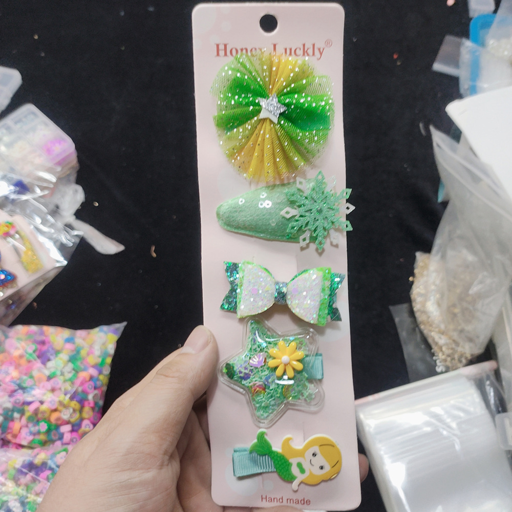 Korean Contrast Color Fruits Flower Children's Hairpins display picture 13