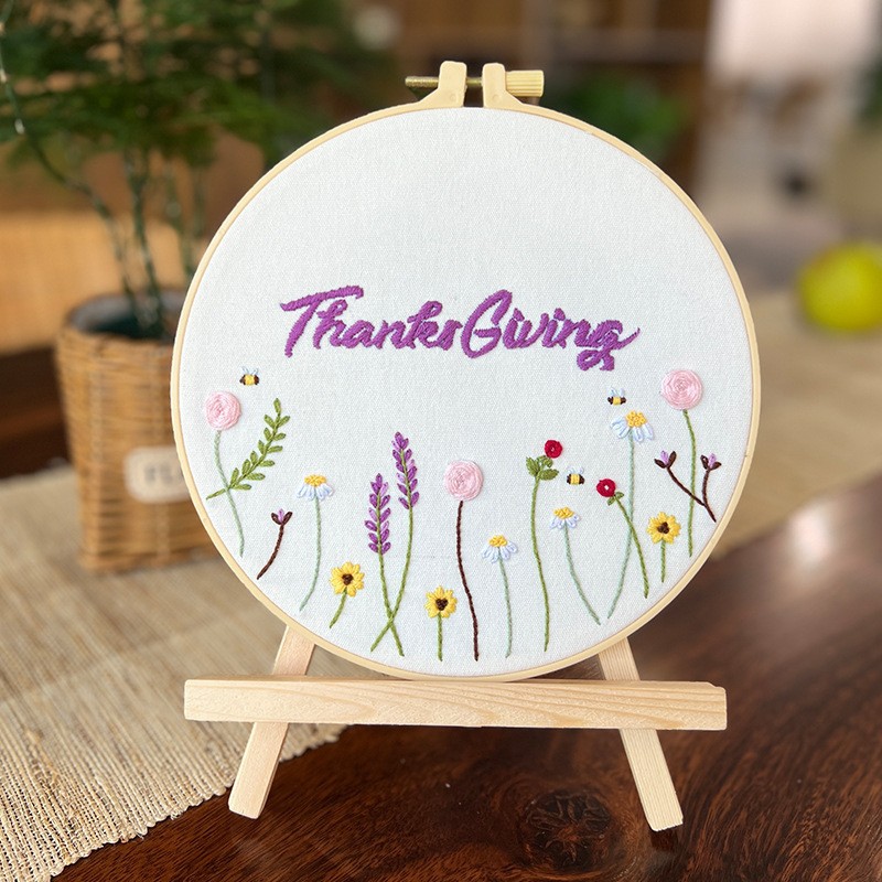 Bordado material de bricolaje paquete Lu bordado hecho a mano tela creativa decoración de estilo europeo flor tridimensional novicio costura colgante pintura