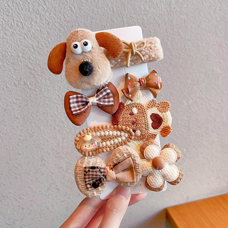 Yuanqi brocas de cabello de color café leche no daña pelúcia niñas frises brocas de cabello rotas adorables bebés de alto color brocas de cabello adornamiento para el cabello