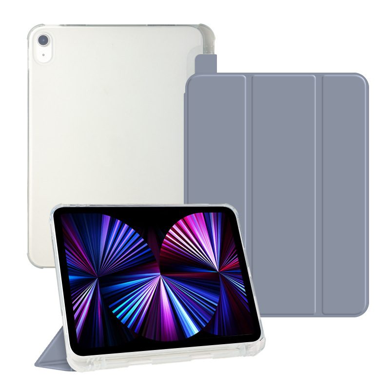 Ipad保護カバーpro10.5ペン付き溝10.2磁気吸引air 5皮カバーmini6三つ折りtpuソフトケース|undefined