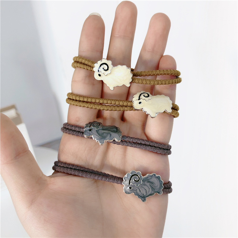 Cordero coreano cabello de cordero atado banda de goma anillo de cabello simple anillo de cuero temperamento cabello de cola de caballo adornamiento para el cabello