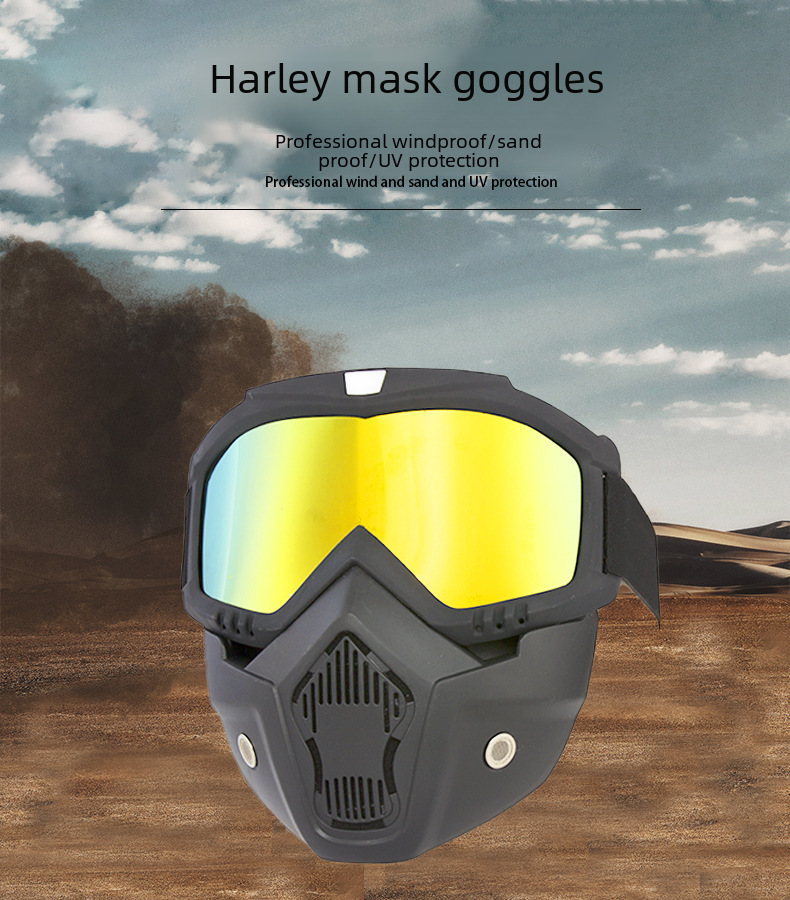 Retro Harley goggles outdoor military performance field protection mask motorcycle riding equipment windproof sand sunshade goggles