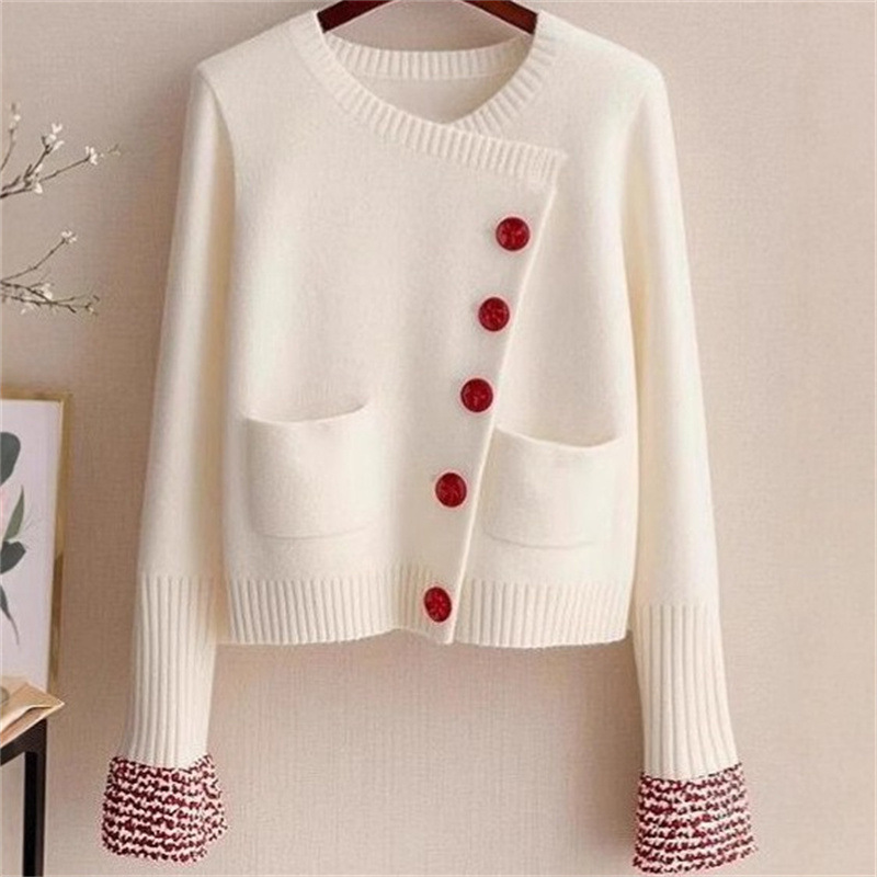 White autumn sweater