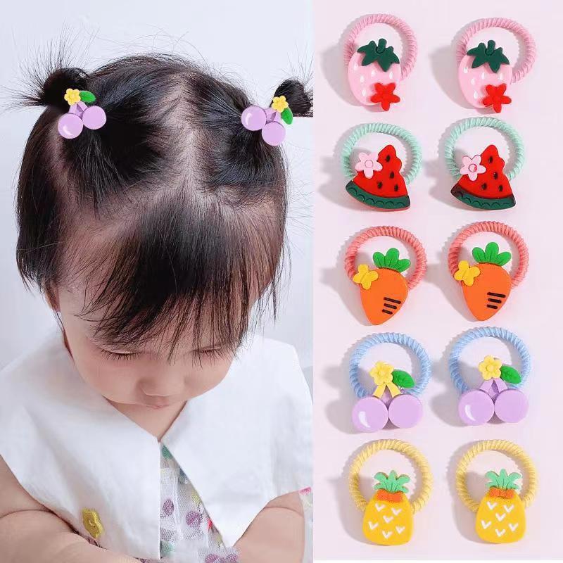 Bandas elásticas para el pelo para niñas, coleteros infantiles con dibujos animados, nuevo estilo 2025, coleteros para bebés que no dañan el cabello, accesorios para el cabello, coleteros con lazo, cuidado del cabello.
