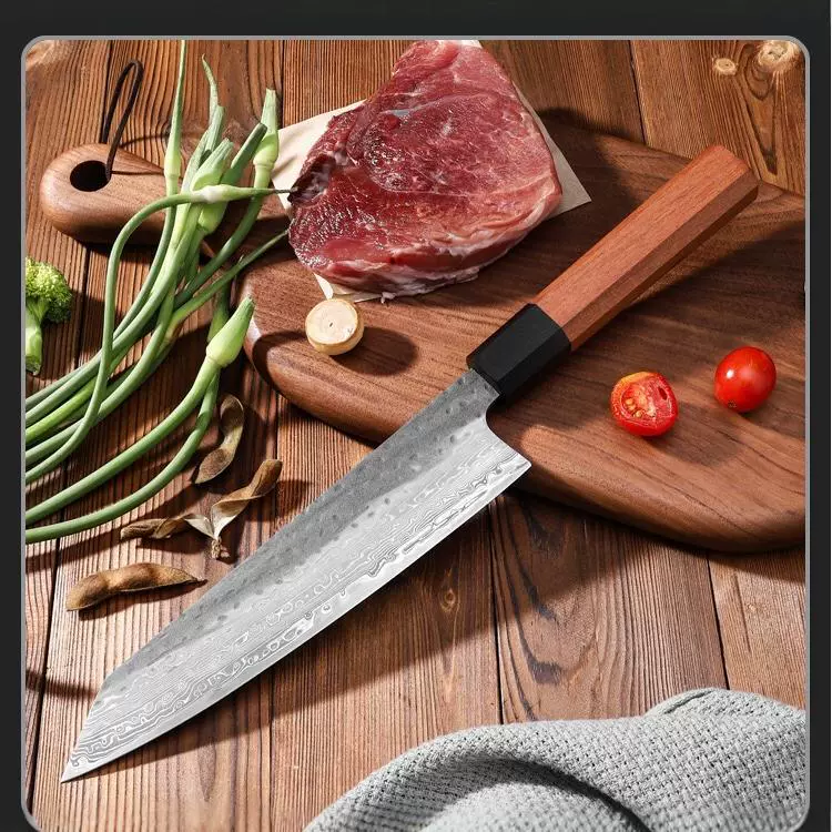 Ковка дамасской стали VG10 Платёжная кухня Нож для мяса рыбы сырой говяжий клинок
