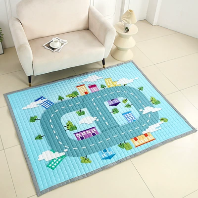 Avtomobil döşəmə paspasları – Crawling Game Floor Mat - seaside-town-145195-about-2kg-with-independent-packaging
