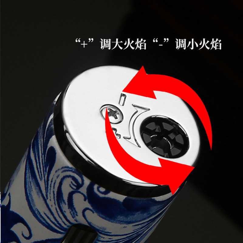 Baicheng 防風パーソナライズされたクリエイティブな耐久性のあるライターインフレータブル葉巻灸特別な点火装置タバコとお香の点火に不可欠|undefined