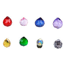 彩色球30mm水晶灯饰球 玻璃灯饰配件水晶灯饰配件珠帘门帘吊坠