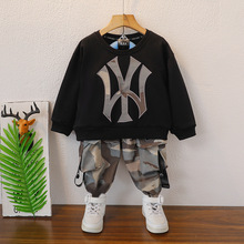 童装秋装男童套装2025新款男孩酷帅时髦两件套洋气宝宝外贸童装潮