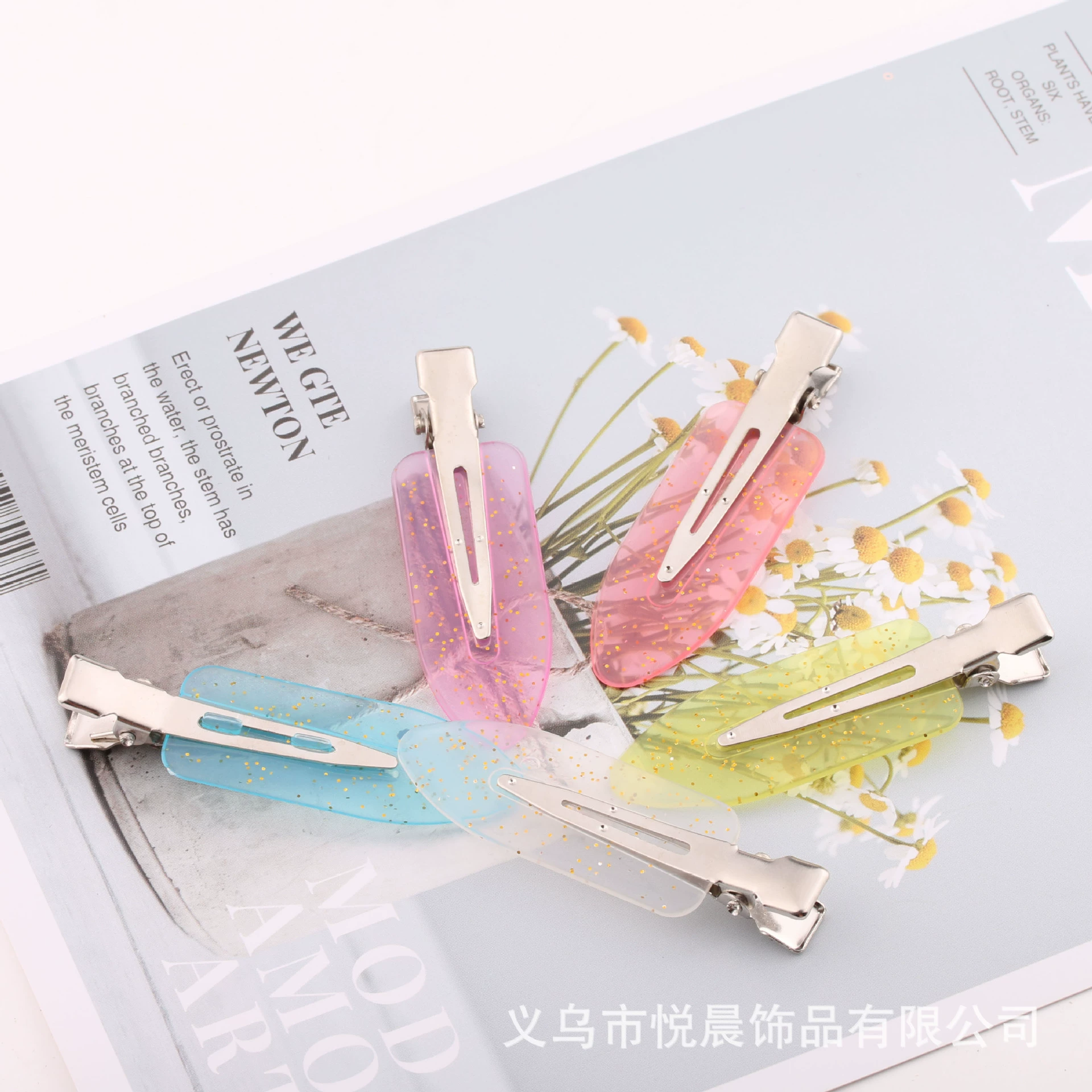 Заколка Hairgrip для волос для взрослых, корейский стиль, милый аксессуар для чёлки, разноцветная 6×3 см