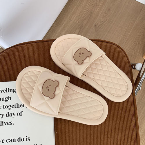 Slippers for women summer ins cute cartoon girl heart student simple soft bottom bathing bathroom sandals indoor shoes for outdoor wear