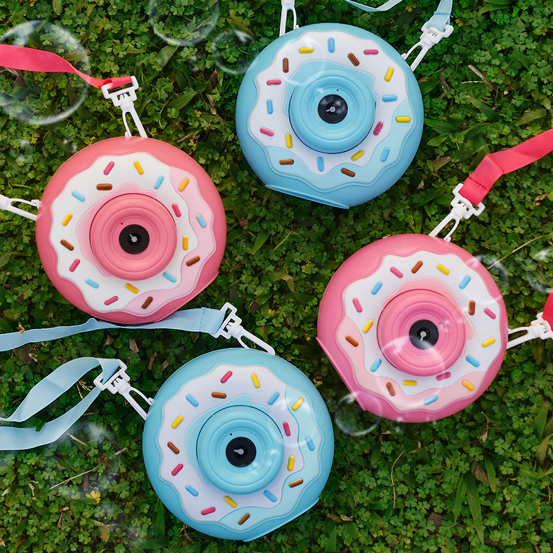 地摊货儿童电动企鹅泡泡机小猪自动吹泡泡相机甜甜圈泡泡水枪玩具