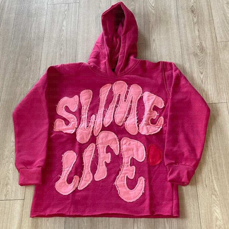 Vêtements pour hommes Sweat à capuche de mode de station indépendante Personnalité Lettre Patch Pull Style Hommes et Femmes Couple Pull_voghion.com