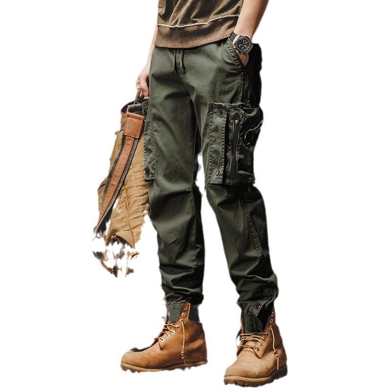 Pantalones de herramientas estadounidenses para hombres rectos otoño 2024 nueva función urbana al aire libre cercanías montaña pantalones casuales tácticos