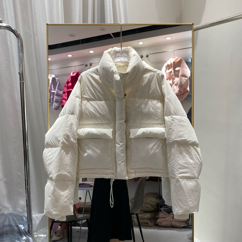 2025年新款女短款韩版设计感休闲时尚立领加厚面包服小个子外套潮|undefined
