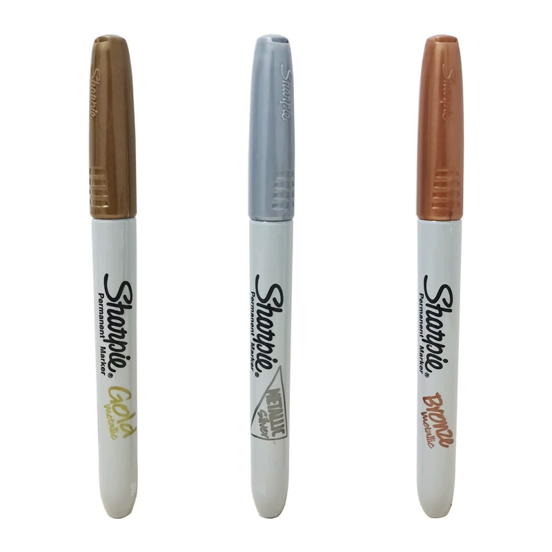 Масляная маркерная ручка, оптовая продажа, американская серия Sanfu Sharpie39100, ручка серебристого цвета, индустрия металлическая март