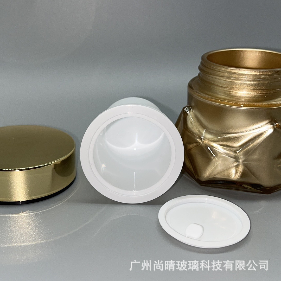 Nuevo Diamante de yeso crema facial botella Señora crema 50g sub-botella 100g máscara facial tarro portátil de viaje Cuidado DE LA PIEL Material de embalaje