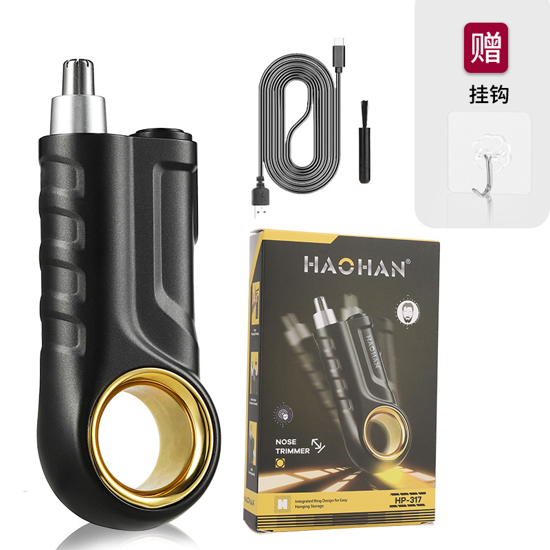 TEMU nuevo recortador de pelo nasal para hombres recargable USB reparación de pelo nasal para hombres y mujeres afeitador nasal