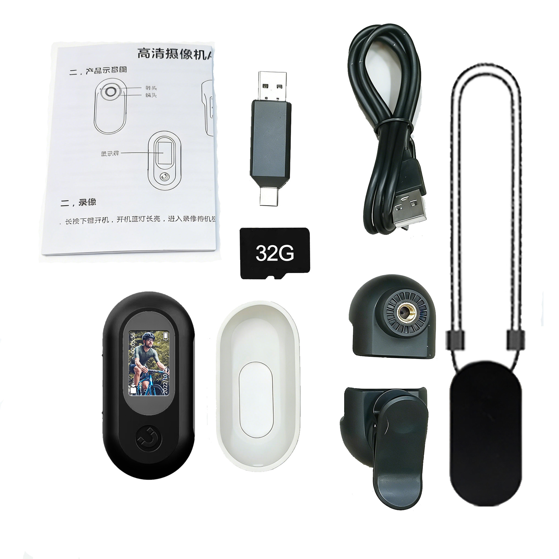 Venta al por mayor pulgar deportes Cámara al aire libre escalada grabadora Cámara HD 1080p con pantalla larga resistencia