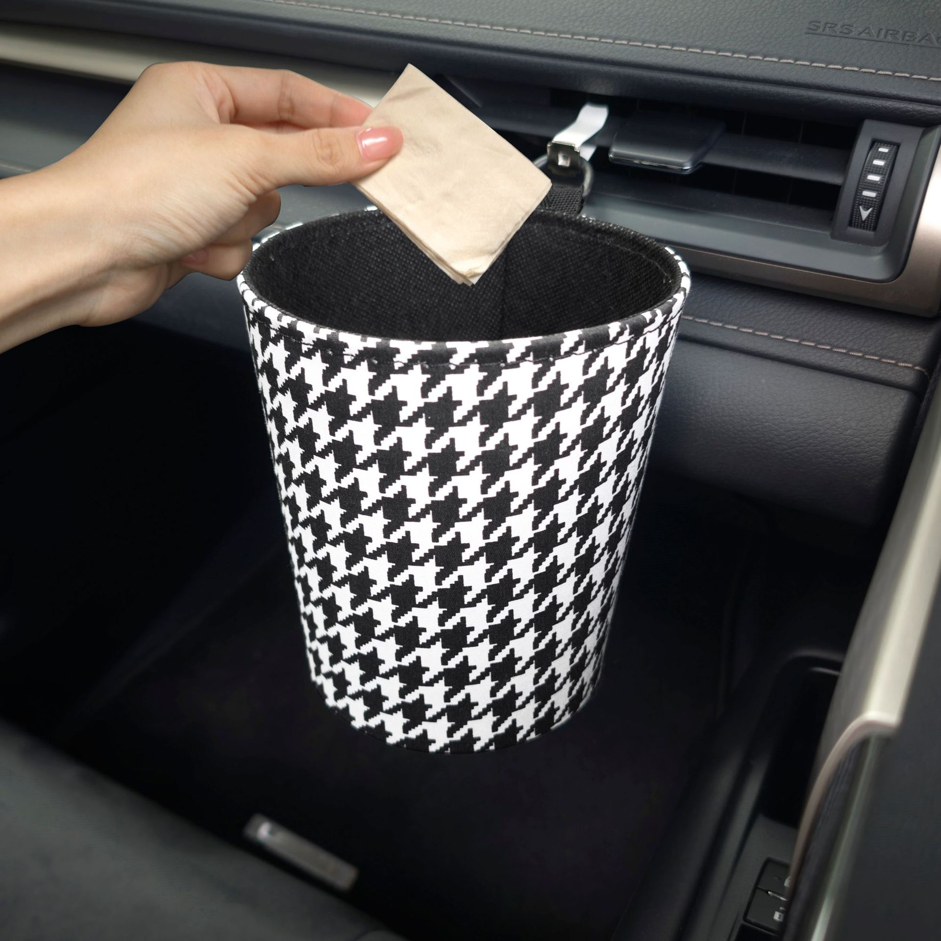 车载垃圾桶出风口挂式二合一创意垃圾桶汽车收纳椅背置物袋多功能