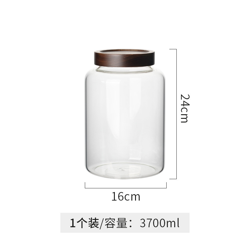 Tarro de almacenamiento de vidrio de grado alimenticio para el hogar Tarro sellado Tarro de almacenamiento Tarro de vidrio Tarro de vidrio Tarro de café Tarro de té