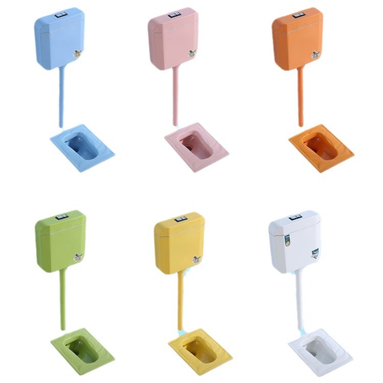 Suministro directo de fábrica kindergarten niños dibujos animados color cuclillas pan cerámica urinario en cuclillas pozo cuclillas inodoro en stock image 6