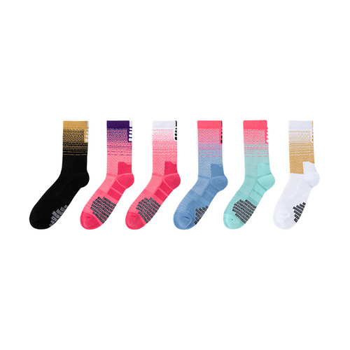 Elite Adult Towel Insole Thick Basketball Socks Gradient Color Professional Sports Socks High Top Sweat Absorbent Durable Sports Socks