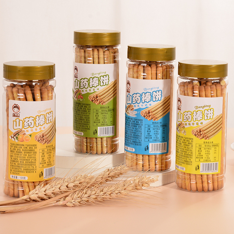 Children's teething biscuits wholesale 120g canned bar-shaped long finger biscuits for teething snacks