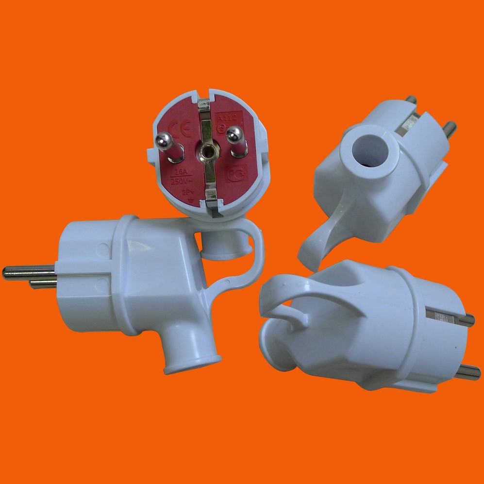 欧式接线插头 德标公插头　带接地欧式插头（P8055）