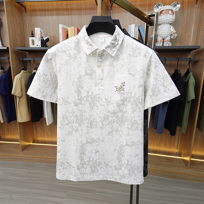 2026 New Summer Polo Shirt for Men with Embroidered Embellishments and Turn-Down Collar, Breathable Casual Short-Sleeve Men's Clothing 2026 New Summer Polo Shirt for Men with Embroidered Embellishments and Turn-Down Collar, Breathable Casual Short-Sleeve Men's Clothing