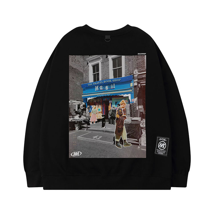 Men's Clothing round neck pullover sweater heavyweight high street original designer brand Japanese couple style _voghion.com