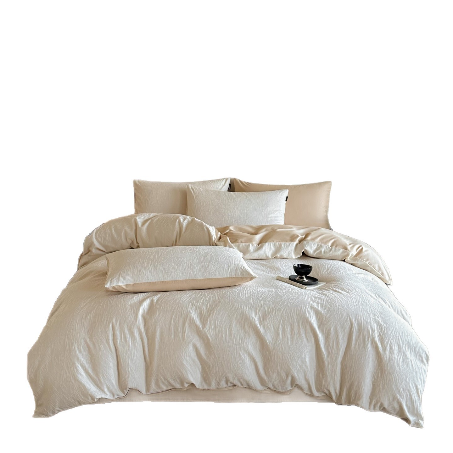 A clase Jacquard 60 cama de cuatro piezas de algodón 100% algodón ligero de lujo de alta calidad sábanas de cama de tres piezas