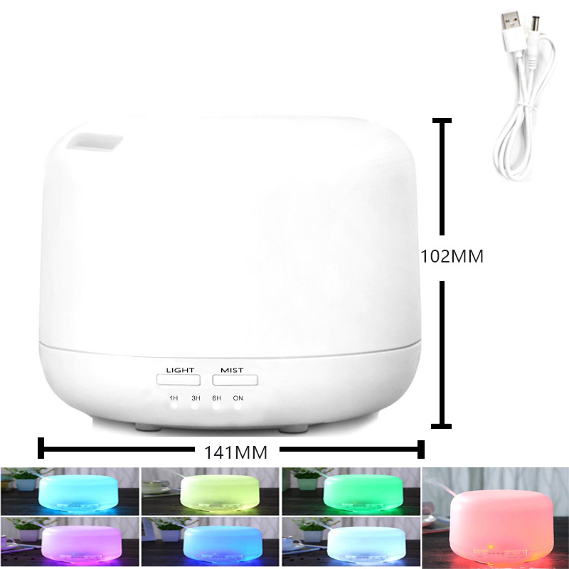 No impreso 500ml humidificador ultrasónico dormitorio colorido aerosol lámpara hogar mudo USB humidificador escritorio aromaterapia máquina