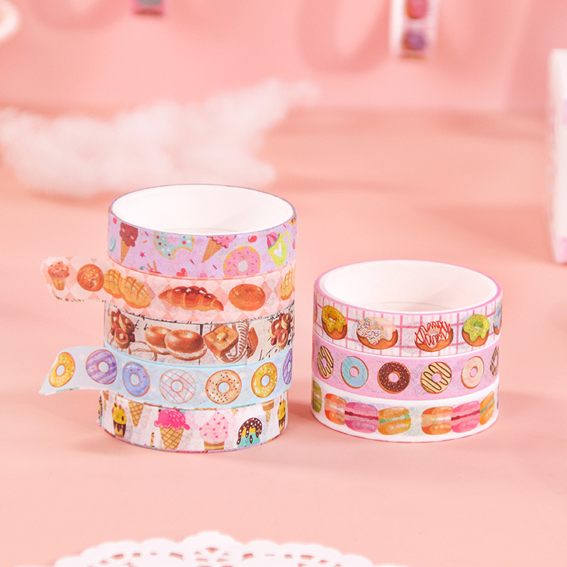 Y cinta de papel 5 envuelto en el viento ins pequeña cinta fresca de la cuenta manual de bricolaje hecha a mano material básico pegatinas decorativas