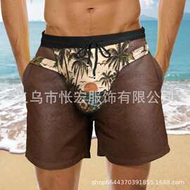 短裤趣味恶搞男士沙滩裤蝴蝶结内裤外穿泳裤海边搞笑拍照