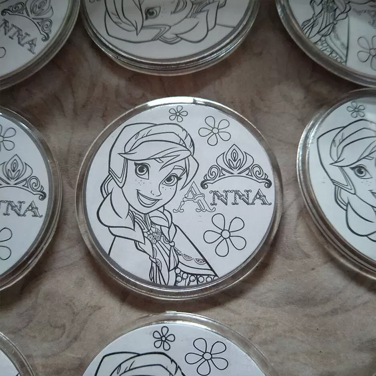 38MM亚克力徽章空白胸章透明胸牌个性礼品纪念徽章卡纸吧唧100个