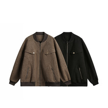 EME 美式复古工装夹克男女春季做旧宽松cleanfit痞帅外套