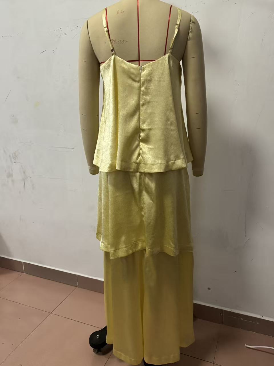 Robe-débardeur en satin pour femme, plusieurs couches, style décontracté et ample, nouveauté printemps-été_voghion.com
