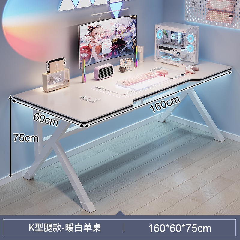 Mesa de dormitorio para niñas, casa de alquiler simple rectangular, escritorio de estudio para el hogar, escritorio para computadora de escritura, banco de trabajo, casa de alquiler