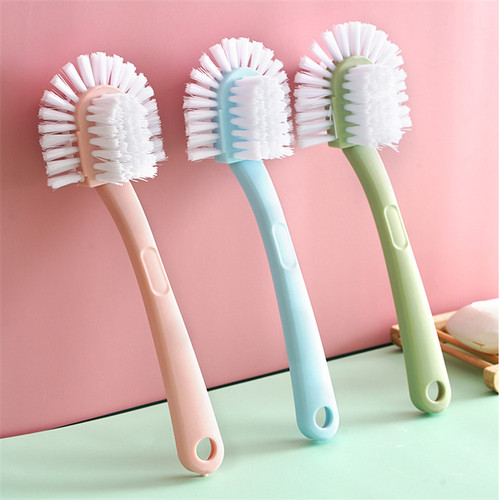 Creative five-sided shoe brush double-sided ring-shaped decontamination without dead corners shoe cleaning brush household plastic hard-bristled bathroom cleaning brush