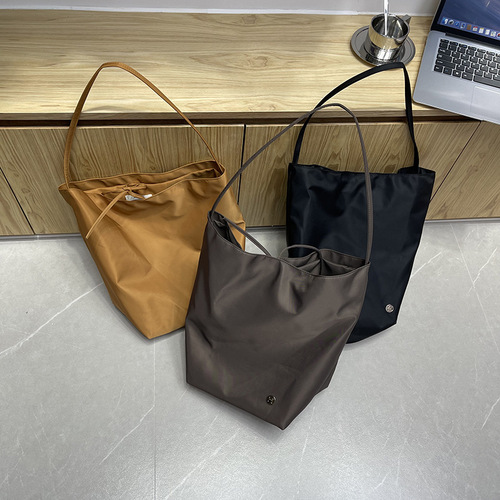 Jiago Autumn/Winter New Women's Bag Oxford Cloth Hand-held Bucket Bag for Women Large Capacity Single Shoulder Crossbody Bag Retro Trend