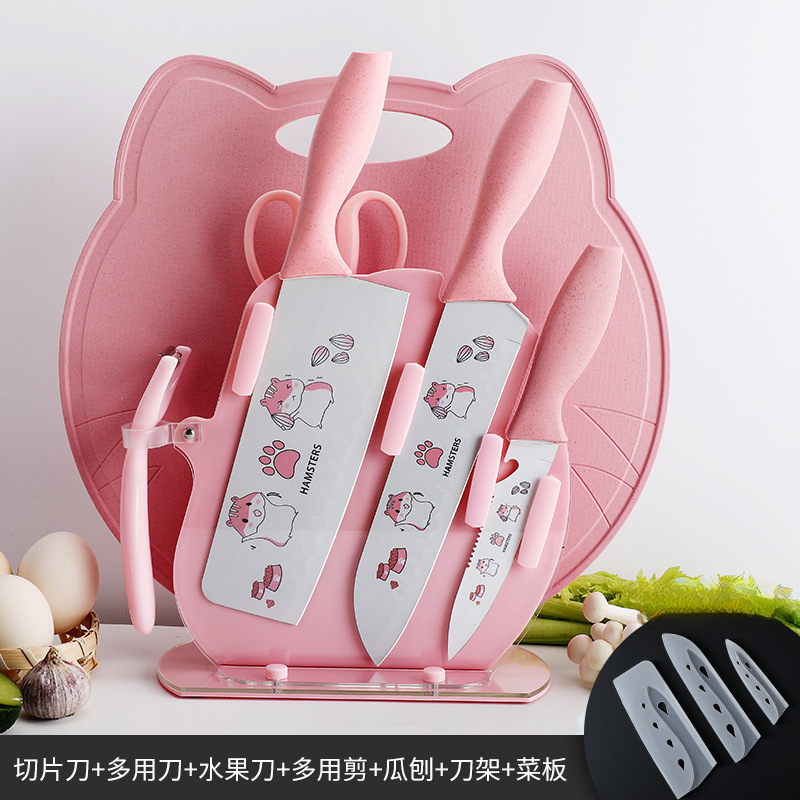 Kit de cuchillos de cocina para bebés 2 - en - 1 Kit de cuchillos de cocina de acero inoxidable