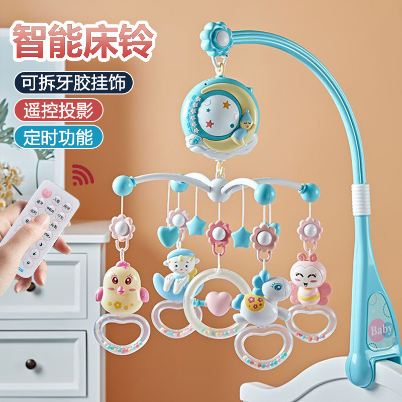 Campana de cama para recién nacidos Juguetes para bebés 0 a 3 meses 6 Bebé de 1 año Sonajero junto a la cama Tipo colgante de coche de música giratoria