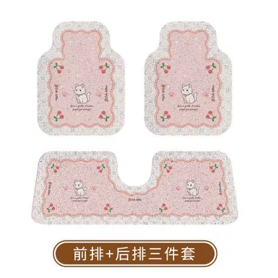 Avtomobil döşəmə paspasları, Floor Mat Three-Piece Set, Cute - gentle-time-4858cm-front-row-two-piece-set